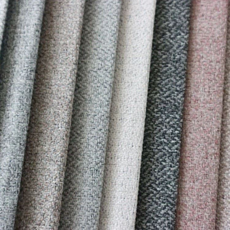 Blackout Herringbone Linen Curtain Fabric Bedroom Living Room factory Blackout Herringbone Linen Curtain Fabric Bedroom Living Room factory