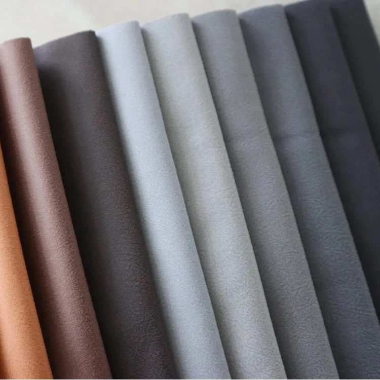 Printed Microfiber Suede Upholstery Fabric Faux Leather Look factory Printed Microfiber Suede Upholstery Fabric Faux Leather Look factory